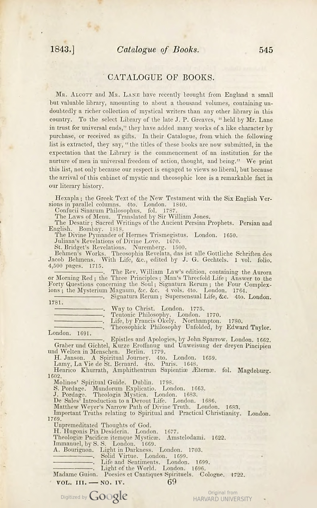 The Dial, April 1843, page 545