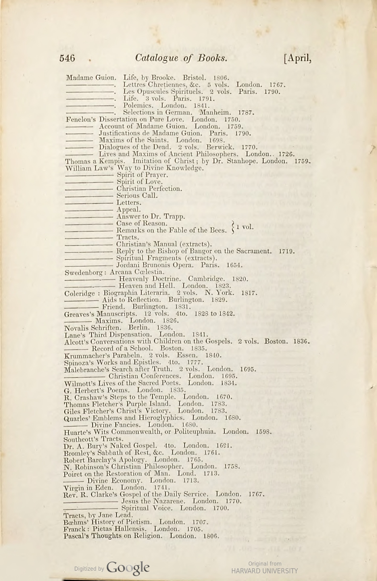 The Dial, April 1843, page 546