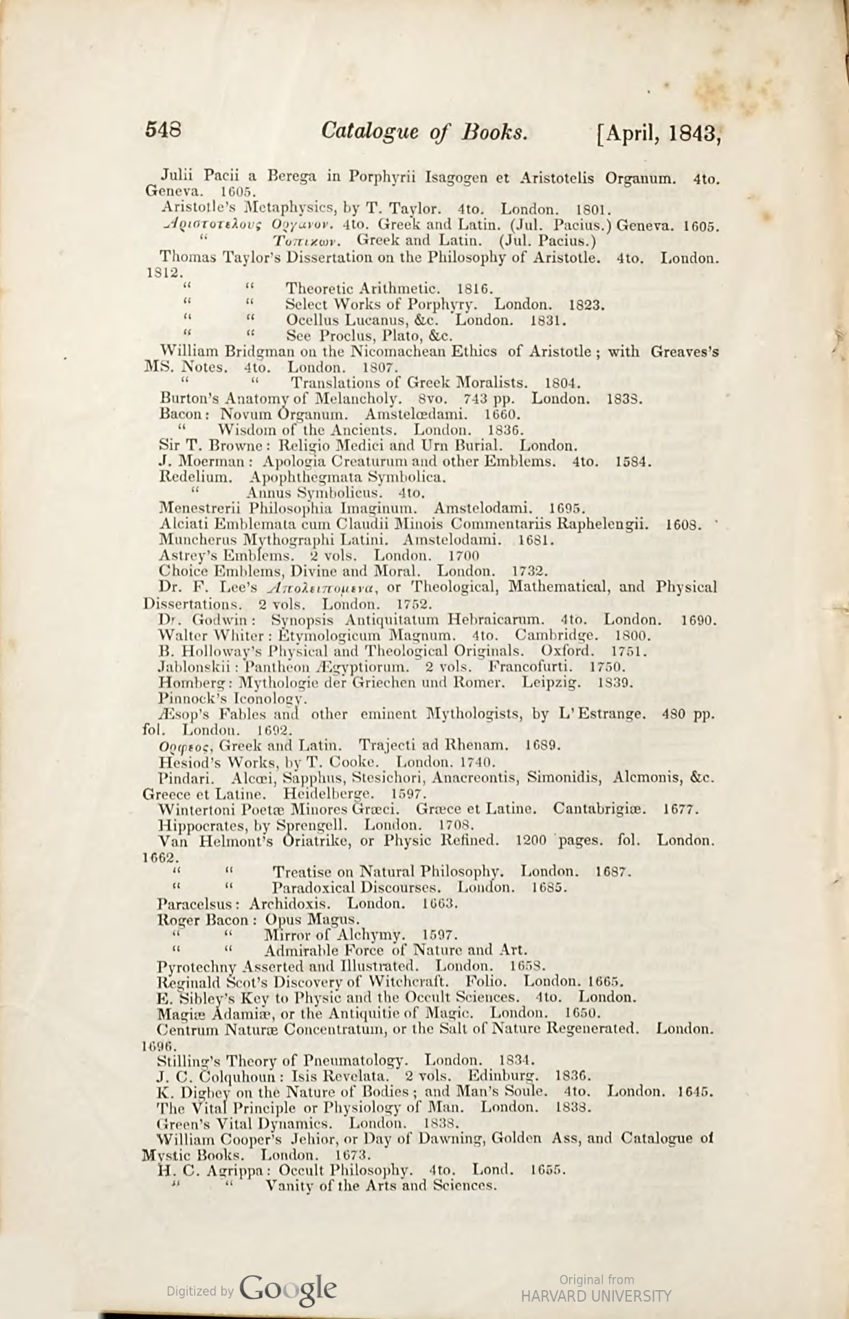 The Dial, April 1843, page 548